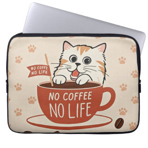 Funda Para Portátil Pequeñas huellas de pata de gato y Poster de grano