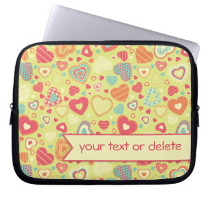 Funda Para Portátil Pequeño modelo del corazón del amor enrrollado