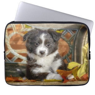 Funda Para Portátil Pequeño Pastel Aussiano de Pastor Bi-Color