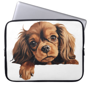 FUNDA PARA PORTÁTIL PEQUEÑO PERRO ROJO DE JUGUETE INGLÉS ESPAÑOL