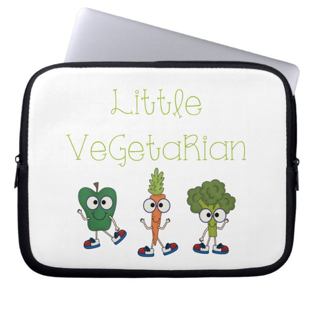 Funda Para Portátil Pequeño vegetariano (Frente)