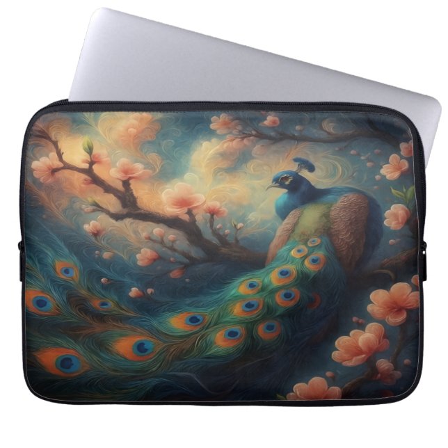 Funda Para Portátil Perched Peacock Laptop Sleeve (Frente)