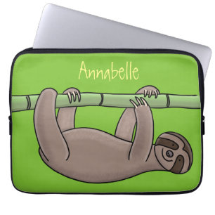 Funda Para Portátil Pereza sonriente suave en el ilustracion personali