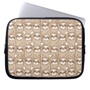 Funda Para Portátil Perezas y modelo del café