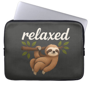 Funda Para Portátil Perezoso divertido relajado ilustración de estilo