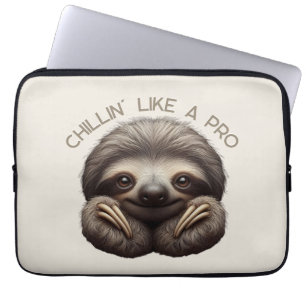 Funda Para Portátil Perezoso Lindo Relajándose Como un Pro