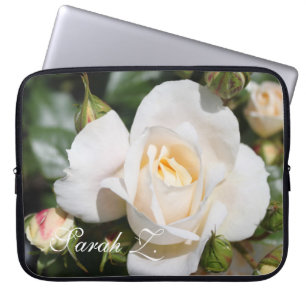Funda Para Portátil Perfecto funda portátil de flores de rosa blanca c