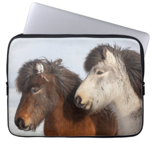 Funda Para Portátil Perfil de caballo islandés, Islandia