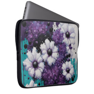 Funda Para Portátil Perforaciones de las flores abstractas