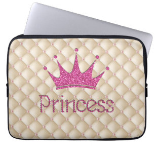 Funda Para Portátil Perlas encantadoras chic, tiara, princesa, brillan