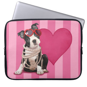 Funda Para Portátil Perrito de Boston Terrier