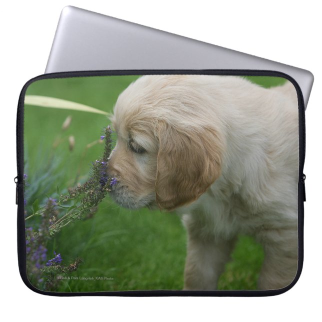 Funda Para Portátil Perrito del golden retriever (Frente)