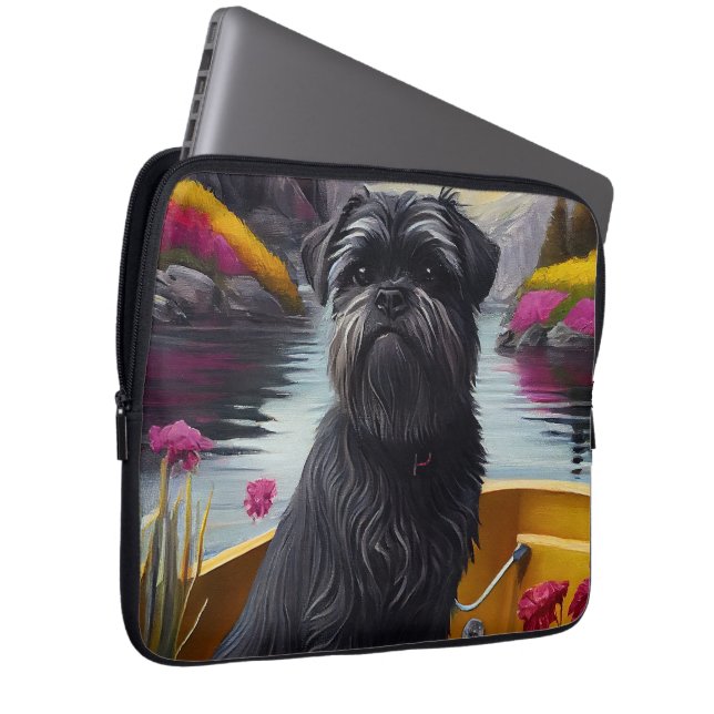 Funda Para Portátil Perro Affenpinscher en un pádel: una aventura escé (Anverso derecho)