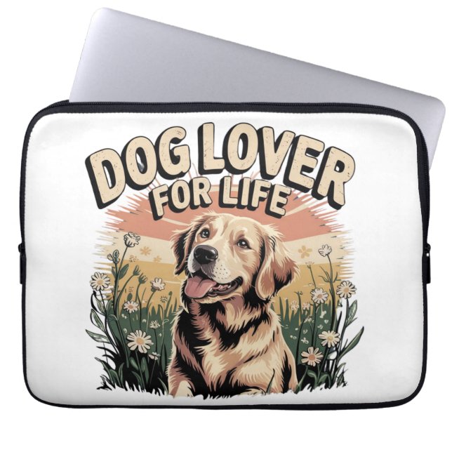 Funda Para Portátil "Perro Amor Por La Vida" (Frente)