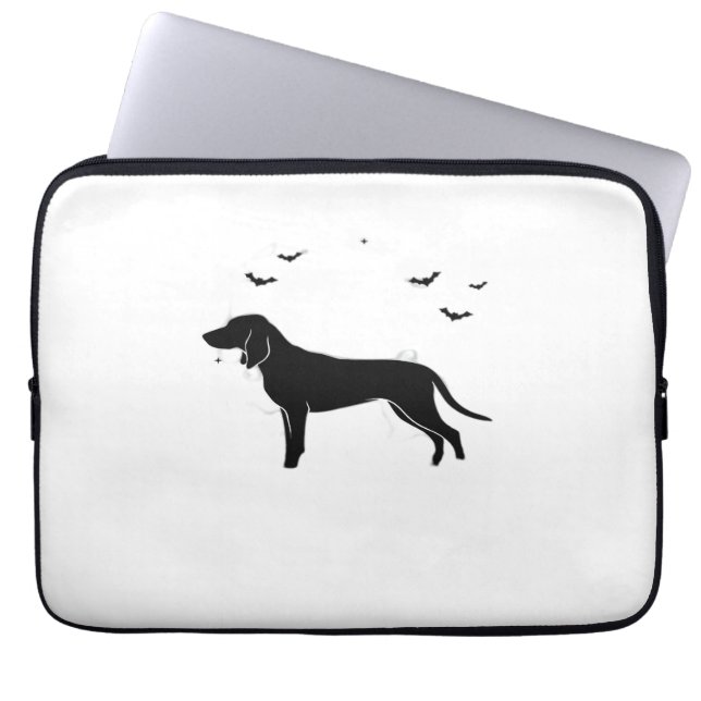 Funda Para Portátil Perro azul - Halloween Moon Silhouette Classic T (Frente)