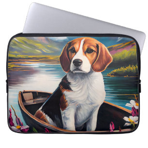 Funda Para Portátil Perro Beagle en una Paleta: Una Aventura Escénica