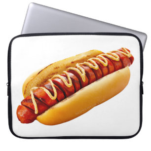 Funda Para Portátil perro caliente de SlipperyJoe's con ambiente de ba