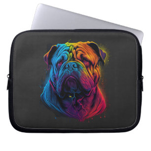 Funda Para Portátil Perro chino Shar Pei brillante y brillante, Shar-P