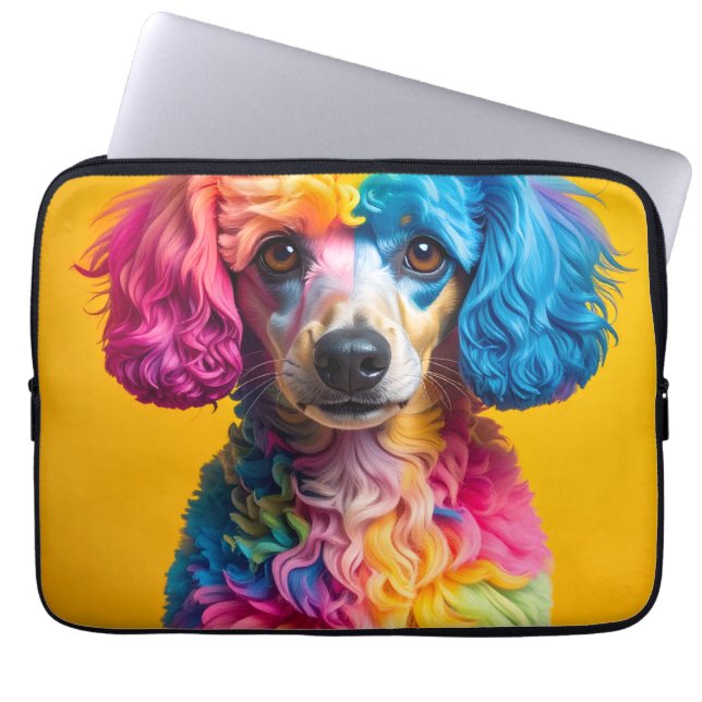 Funda Para Portátil Perro Colorido (Frente)