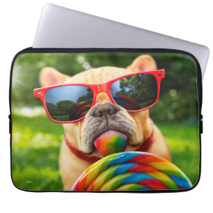 Funda Para Portátil Perro con chupete grande