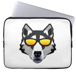 Funda Para Portátil Perro con gafas de sol - Husky siberiano