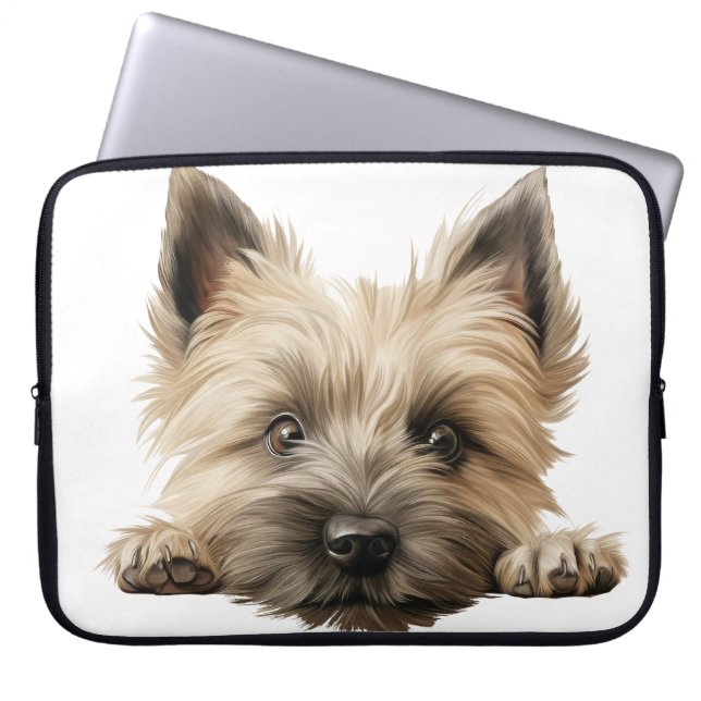 FUNDA PARA PORTÁTIL PERRO CUTE BROWN NORWICH TERRIER DOG (Frente)