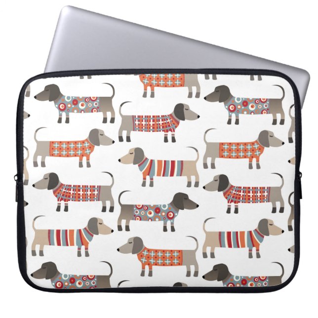 Funda Para Portátil Perro Dachshund Sausage (Frente)