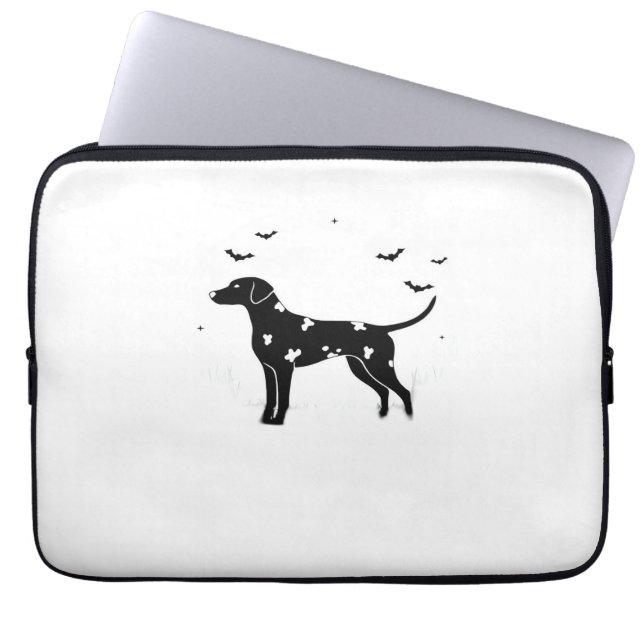 Funda Para Portátil Perro dálmata - Halloween Moon Silhouette Classic (Frente)