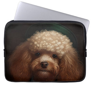 Funda Para Portátil Perro de canapé con vestido de San Patricio