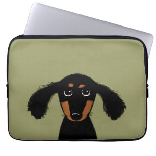 Funda Para Portátil Perro de Dachshund, largo y lindo