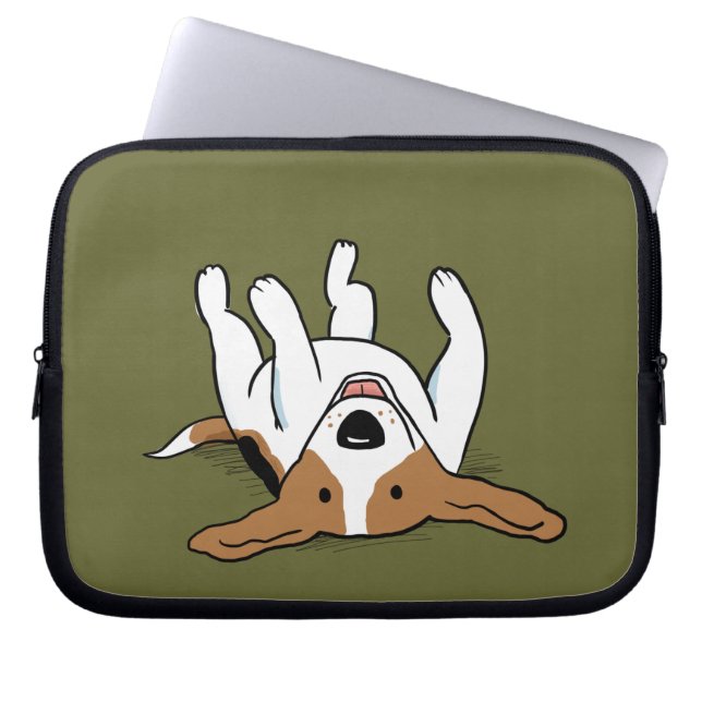 Funda Para Portátil Perro de dibujos animados Beagle lindo (Frente)