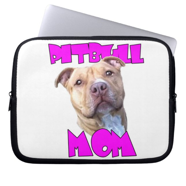 Funda Para Portátil Perro de la mamá de Pitbull (Frente)
