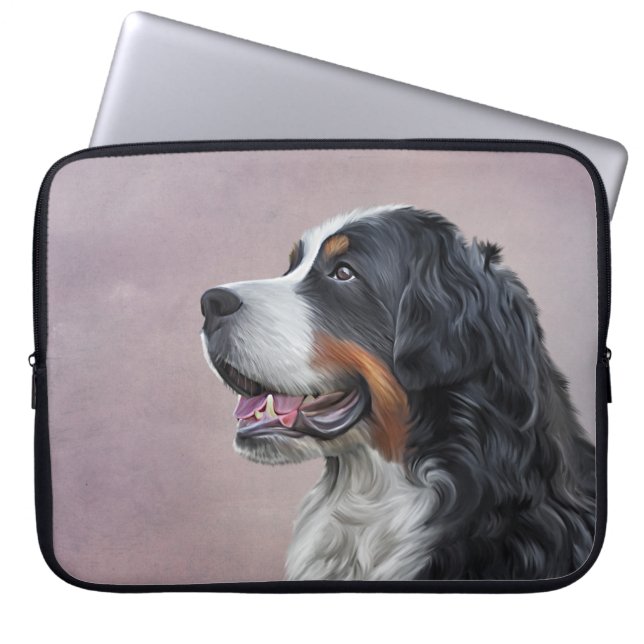 Funda Para Portátil Perro de montaña de Bernese (Frente)