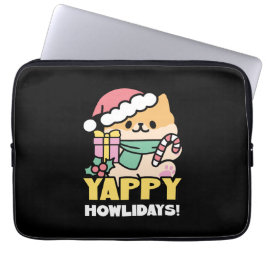 Funda Para Portátil Perro de Navidades Cuadros - Yappy Howlidays