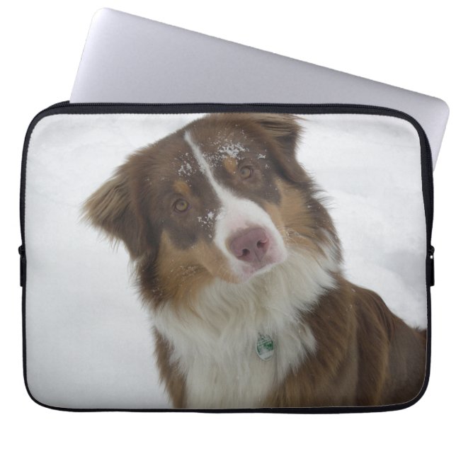 Funda Para Portátil Perro de nieve suave (Frente)