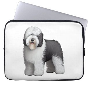 Funda Para Portátil Perro de oveja inglés 10