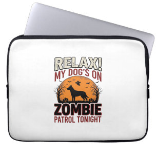 Funda Para Portátil Perro de Patrulla Zombie Grabado Vintage de Hallow