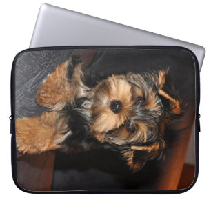 Funda Para Portátil Perro de perrito lindo de Yorkshire Terrier