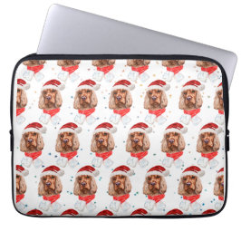 Funda Para Portátil Perro de raza Cocker Spaniel inglés Navidad