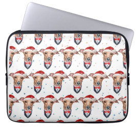 Funda Para Portátil Perro de raza Galgo italiano Navidad