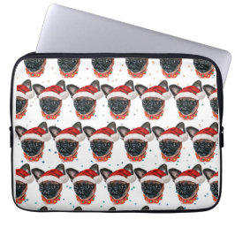 Funda Para Portátil Perro de raza Griffon de Bruselas Navidad