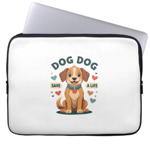 Funda Para Portátil Perro De Rescate Lindo Vintage Salva Una Vida Cach