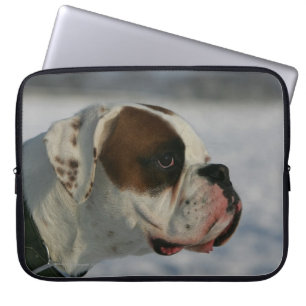 Funda Para Portátil Perro del boxeador en la nieve