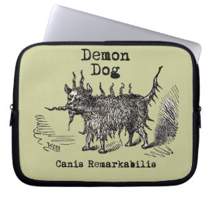 Funda Para Portátil Perro Demon Vintage Gracioso