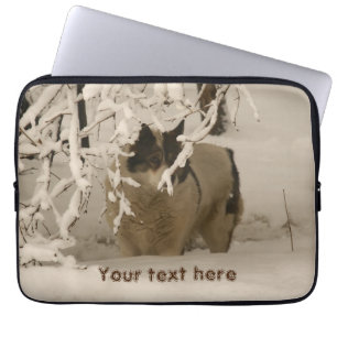 Funda Para Portátil Perro en invierno