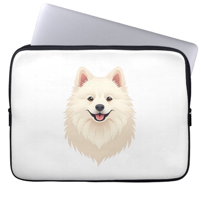 Funda Para Portátil Perro esquimal americano (Frente)