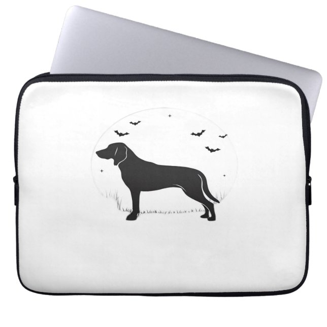 Funda Para Portátil Perro Foxhound Estadounidense - Silhouette Hallowe (Frente)
