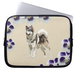 Funda Para Portátil Perro, Husky Dog Art Neoprene Manga de portátil de
