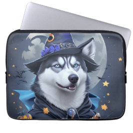 Funda Para Portátil Perro Husky Encantado: Magnífico Delight Halloween
