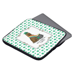 Funda Para Portátil Perro irlandés del Día de San Patricio (rojo 1) Gr